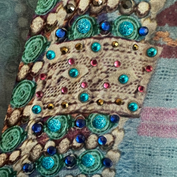 Camilla Franks Stitch of the Condor Blue Silk Lace up Mini Kaftan - Picture 3 of 7